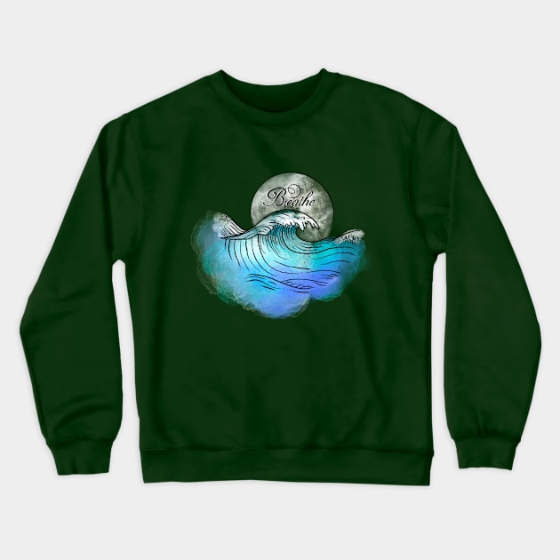 Breathe Crewneck Sweatshirt by Miruna Mares